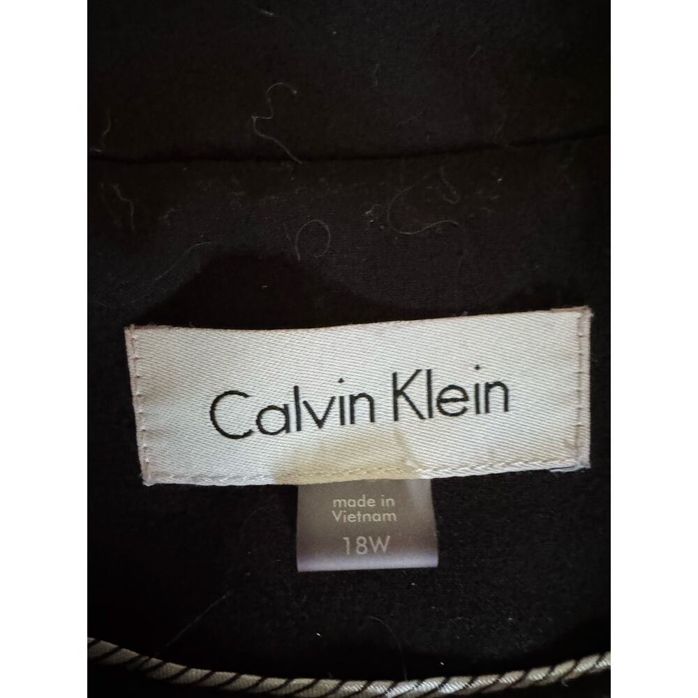 Calvin Klein Black Stretch Blazer Women’s 18W Career Work Jacket CBK - Picture 4 of 8